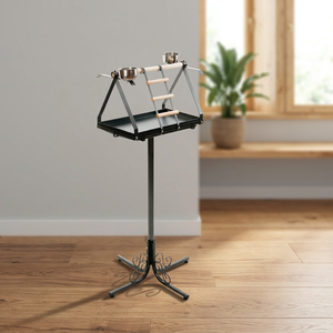 Eco-Friendly Black Wrought Iron <b>Bird</b> Parrot Play <b>Stand</b> - Product Image 3