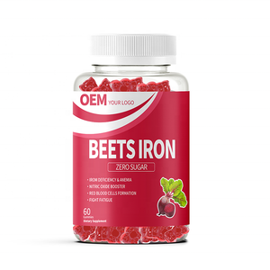 Suplementos Sin Azúcar de Marca Privada OEM, Vitaminas, Hierro, Gomitas Veganas de Remolacha para Energía - Product Image 1