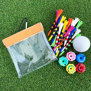 Transparent <b>Golf</b> Accessory Bag With Automatic Closing Multi Functional Storage For <b>Golf</b> Tools And Equipment Brown Blue Green - Product Image 2