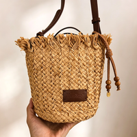 Tas Selempang Wanita Buatan Tangan dari Jerami Alami Ramah Lingkungan, Ukuran dan Logo Dapat Disesuaikan, Harga Grosir Pabrik Murah
