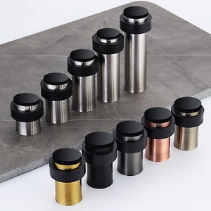 Tope de puerta de cabeza de goma de acero inoxidable anticolisión moderno duradero sin perforación BEEMIN cilíndrico montado en la pared BEEMIN - Product Image 3