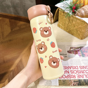 Tasse à vide de dessin animé mignon adorable tasse pour enfants <span class=keywords><strong>b</strong></span>é<span class=keywords><strong>b</strong></span>é Thermos/flacon Portable 420ml en acier inoxydable gobelet droit bouteille d'eau - Product Image 2