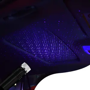 רומנטי אביזרי רכב גג אורות פנים קישוט כוכבים אור כוכב מקרן מנורת רכב לייזר כוכבים שמיים אווירה אור
