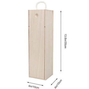 Hộp Rượu Bằng Gỗ Chưa Hoàn Thiện Có Tay Cầm Làm Quà Tặng Thủ Công Sinh Nhật Tân Gia - Product Image 2