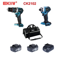 . Kits combinés sans fil EKIIV professionnels de haute qualité, 12 pièces, 21v, pour une vente efficace