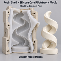 Moule en résine Tietuo + noyau en silicone pour œuvres d'art en PU C293-G1, surface aspect pierre, fabricant sur mesure, échantillon rapide