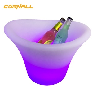 Hoge Kwaliteit Led Ijsemmer 5L Grote Capaciteit Wijnkoeler Led Waterdicht Met Kleuren Veranderen Retro Champagne Wijn Ijs Bier buck - Product Image 6