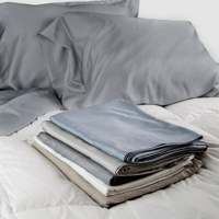 Ensemble de draps en bambou satiné 100% - Taies d'oreiller, drap supérieur et drap-housse