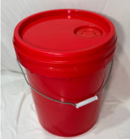 Seau rond en plastique écologique avec couvercle, non toxique et recyclable, fûts, seaux et barils