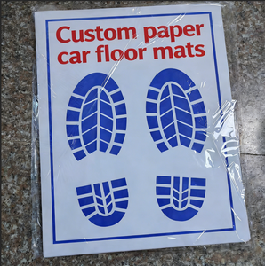 Tapis <span class=keywords><strong>de</strong></span> sol jetables en papier pour automobiles, avec logo personnalisé, tapis <span class=keywords><strong>de</strong></span> protection pour les salles d'exposition <span class=keywords><strong>de</strong></span> voitures et les parkings <span class=keywords><strong>de</strong></span> service. - Product Image 2