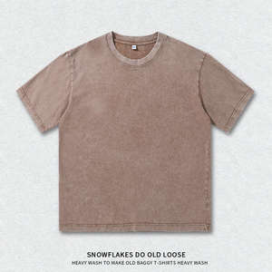 Camiseta de Algodón Estampada, Corta, Cuadrada, Estilo Desgastado a Mano, 230g, Vintage, para Hombre y Mujer, al por Mayor - Product Image 6