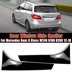 สปอยเลอร์ข้างกระจกหลังสีดำเงา สำหรับ Mercedes Benz B Class W246 B180 B200 ปี 2012 2013-2018 คู่ - Product Image 3
