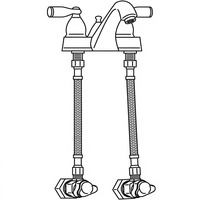 Raccord de tuyau de robinet à tête hexagonale FIP, ligne d'alimentation tressée en acier inoxydable