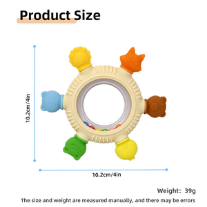 Mordedor de Silicona para Bebés, Sonajero de Silicona, Juguete de Dentición para Bebés de 6 a 12 Meses - Product Image 2