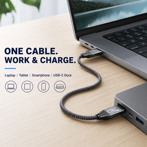 Câble tressé USB C vers USB C 240W ULT-unite, chargeur rapide compatible avec <span class=keywords><strong>iPhone</strong></span>, MacBook, CarPlay, moniteur portable - Product Image 4