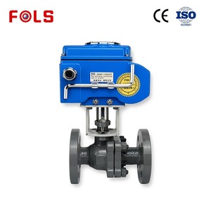 วาล์วควบคุมการไหลแบบลูกบอลชนิดเหล็กดัดอ่อน DN80 พร้อมมอเตอร์สำหรับควบคุมการไหลของก๊าซแบบหน้าแปลน - Product Image 3