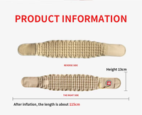 Ceinture de soutien lombaire gonflable à traction pneumatique 360° pour usine °   Ceinture de décompression lombaire avec verrouillage pour soulager les douleurs du bas du dos