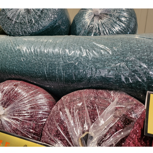 Lote de existencias de Jenny. Corea poliéster brillo spandex impresión poliéster tela textil muchas flores brillantes mejor calidad vestido mujeres - Product Image 1