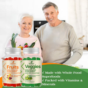 Solilan 60 Gomitas de Frutas y Verduras 100% Orgánicas, Suplemento Dietético de Fibra para Adultos, Mezcla de Extractos de Alimentos Integrales, Superalimentos, Gomitas Verdes - Product Image 5