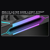 LOVINGCOOL Nouveau style Ventilateur RGB 6 broches à effet miroir infini pour PC de jeu, ventilateur de refroidissement CPU RGB pour boîtier ATX, OEM d'usine