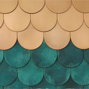 Nueva Personalización de azulejos de escamas de pescado de cobre puro al mejor precio de China Material de construcción fabricante de techo de cobre - Product Image 1