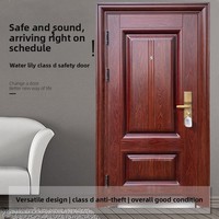 Porte d'entrée battante de sécurité en acier moderne haut de gamme, anti-effraction, avec garantie d'un an