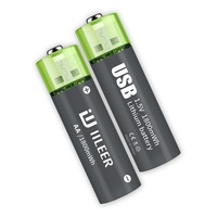 Logo Kustom Baterai Lithium Multi-fungsi USB Isi Ulang 1.5V 1500mWh Kapasitas Besar Pengisian Cepat