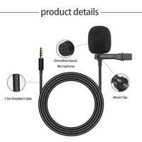 Haute qualité Portable 3.5mm Lavalier Microphone mains libres Mini Audio micro filaire universel pour autoradio stéréo PC haut-parleurs d'ordinateur portable