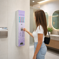Máquina Expendedora Mecánica de Tampones de 1 Selección, Dispensador de Higiene Femenina Montado en Pared, Operado por Monedas, Sin Electricidad, con Sistema de Gravedad, CE