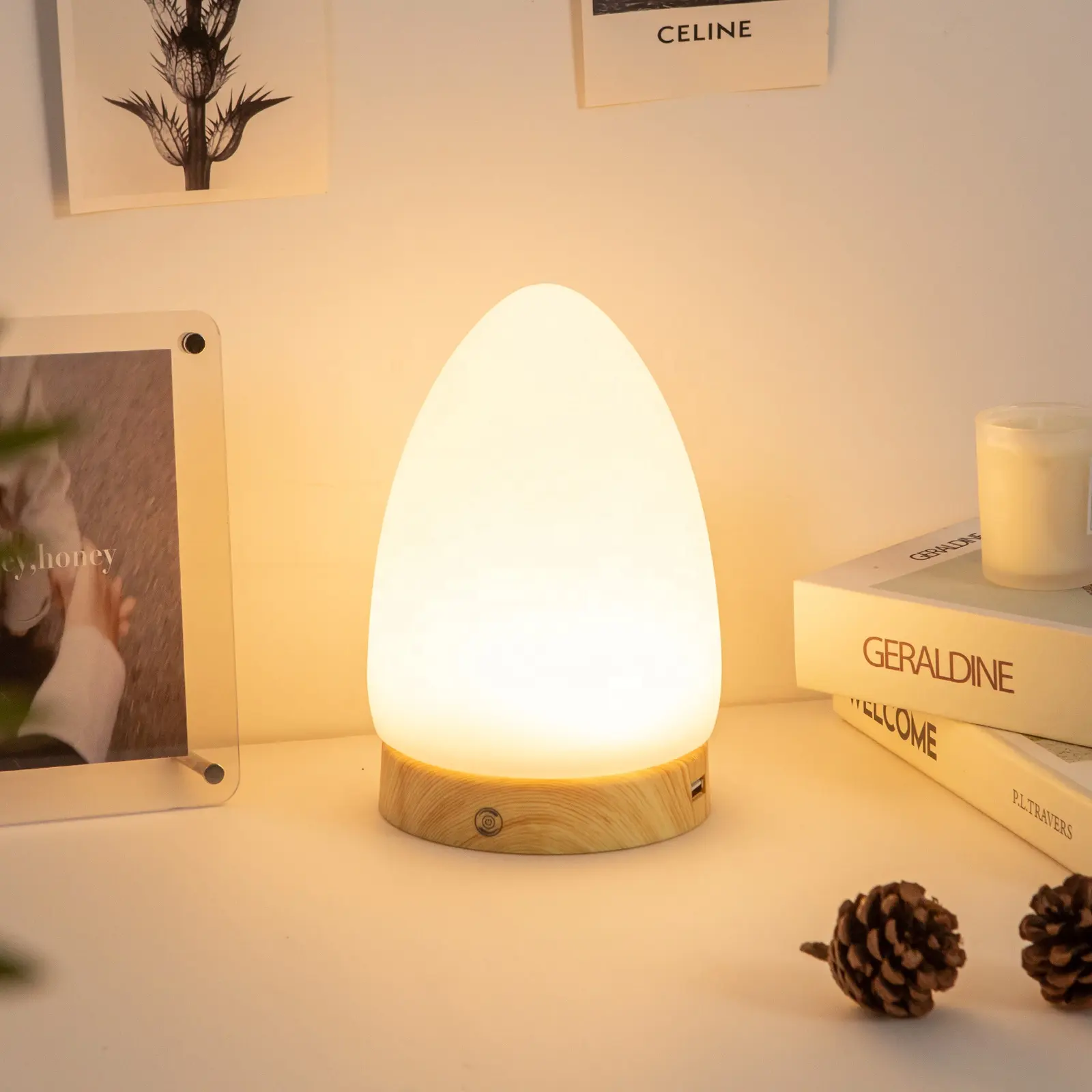 Candle Light Shape Wholesale Logo Customized Full Spectrum UV Free Lamp 10000 Lux Daylight Sad Light Therapy healthy lighting