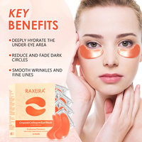 Masque pour les yeux au collagène cristallin, réduit les rides, les cernes, les poches sous les yeux, hydratant, patchs hydrogel pour le contour des yeux