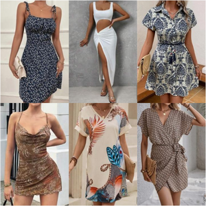Lot de vêtements d'occasion pour femmes : Robes d'été, chemises, chemisiers, hauts en Polyester/Coton - Product Image 6