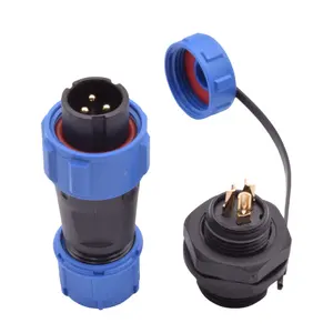 SP13 SP16 Aviation 2 3 4 5 6 7 9 Pin Waterproof IP68 Wire Nuts Male Female Plugs Sockets Industrial Cable Connector Panel Mount