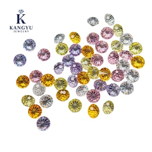 Đá zircon tổng hợp chất lượng cao AAAA 8mm màu trắng, kiểu cắt pháo hoa, dùng làm trang sức Giáng sinh, chất liệu đá zircon - Product Image 3