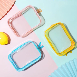 Rõ Ràng PVC Túi Mỹ Phẩm Với Logo Nhỏ Mini Rõ Ràng Trang Điểm Tổ Chức Rõ Ràng Dây Kéo Trường Hợp Mỹ Phẩm Với Tổ Chức Các Tính Năng - Product Image 6