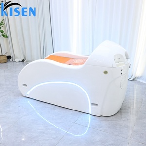 Sillón de Lavado de Cabello Kisen, Totalmente Automático, con Masaje, para Spa, Salón de Belleza, con Lavabo de Cerámica Eléctrico, para Gimnasio, de Lujo, en Oferta - Product Image 3
