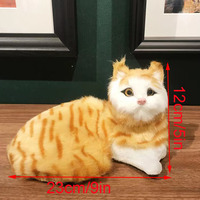 Kucing Berpose Tidur Ultra-Realistis Buatan Tangan untuk Dekorasi Rumah, Teman Hewan Peliharaan yang Nyaman dengan Bulu Halus, Berongga Tanpa Isian