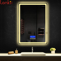 Miroir de salle de bain à prix raisonnable avec lumière led et bluetooth avec haut-parleur