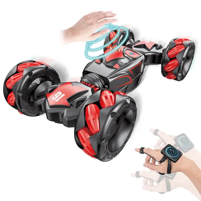 Criativa Novidade Jogo Jogar Gesto Sensing Controle Remoto Torcendo Carro Deformação Drift Monster RC Stunt Car
