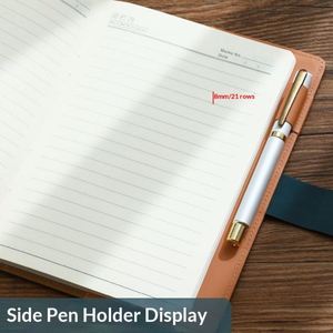 Carnet de notes/Agenda A5/B5 portable en cuir PU de haute qualité, couleurs variées, rechargeable, avec logo personnalisé, reliure cousue, classeur budgétaire – Vente en gros - Product Image 2