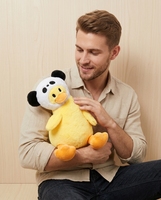 Jouets en gros Anoeo : Peluche canard à tête inclinée à habiller, 8 pouces, en coton PP super doux, anti-stress, haute qualité