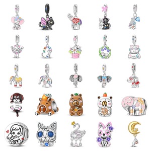 <b>Cute</b> cartoon animal pendant, made of copper, suitable for jewelry making and gifts, suitable for both men and women - Product Image 1