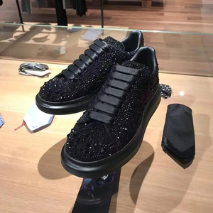 Top-quality luxury brand diamond-studded casual <b>shoes</b>, black thick-soled anti-slip walking <b>shoes</b>, for both men and women - Product Image 2