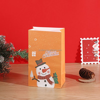 Sacs en papier de luxe pour cadeaux de Noël avec logo personnalisé, en papier kraft recyclable, avec poignées en ruban