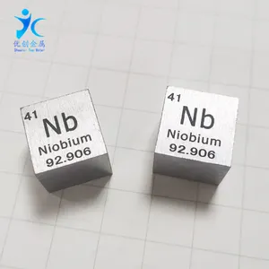 99.95% Cubo de niobio de elemento metálico de alta pureza 10x10x10mm en stock