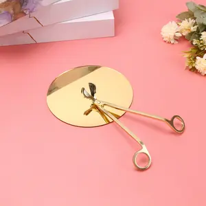 Stainless Steel Candle Trimming Tool Gold-plated Non-pattern Polished Candle Wick Trimmer