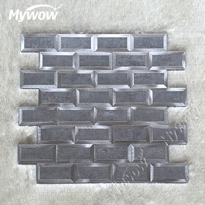 Carrelage <span class=keywords><strong>Mosaïque</strong></span> Or Fond Hexagone Aluminium Massif Brossé Luxe Dosseret Mural Carrelage Métal <span class=keywords><strong>Mosaïque</strong></span> Dédouanement - Product Image 4
