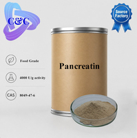 Poudre d'enzyme Pancréatine/Trypsine de haute qualité 4000 U/g, qualité alimentaire, complément de santé, CAS 8049-47-6, pour la santé digestive