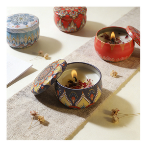 Contenedor Decorativo para Velas, Tarro Ovalado de Metal con Tapa Blanca, Empaque de Lujo, Presentación de Cera Aromática para Boutique - Product Image 5