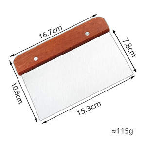 Spatule en acier inoxydable DF30 0630 avec manche en bois 23 cm, outil de cuisine durable pour la cuisson et la grillade - Product Image 5